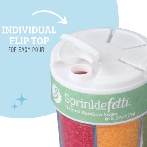 Dye Free Rainbow Sugar 6 Cell Decorating Variety (2.75 Ounce)