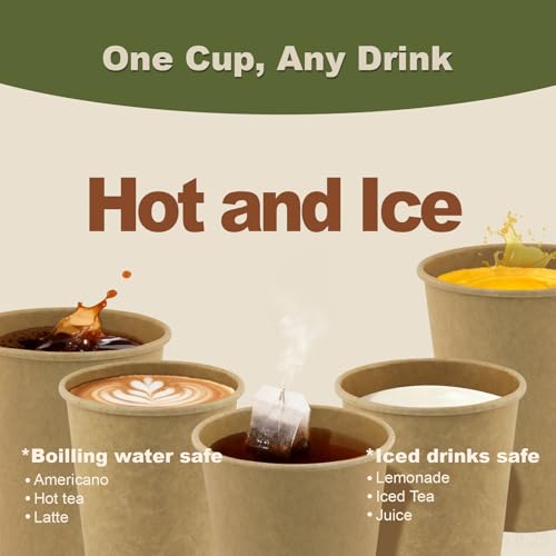 8 oz 200 Pack Disposable Coffee Cups (200 Count)