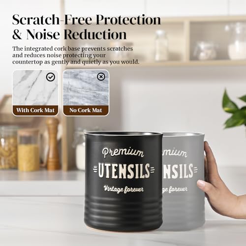 7.2" Large Ceramic Utensil Holder for Kitchen Counter