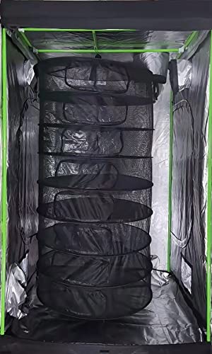 Herb Dry Rack Zipper Opening 3ft Adjustable Center Support Straps NO Sagging Fine Mesh Dry Net