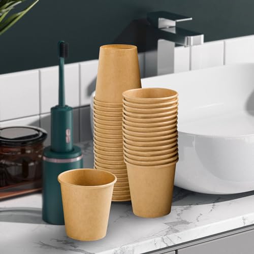 1200 Pack 3 oz Paper Cups Disposable Kraft Mouthwash Bathroom Cups (1200 Count)