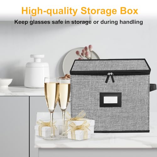 Quilted Champagne Flute Storage Box