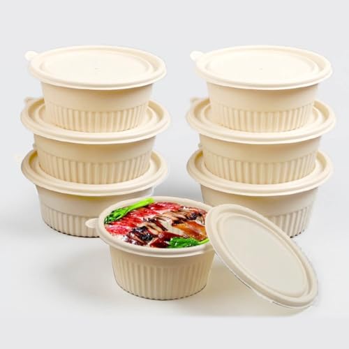 30 Pack 16 ounce Round Disposable Biodegradable containers (30 Count)