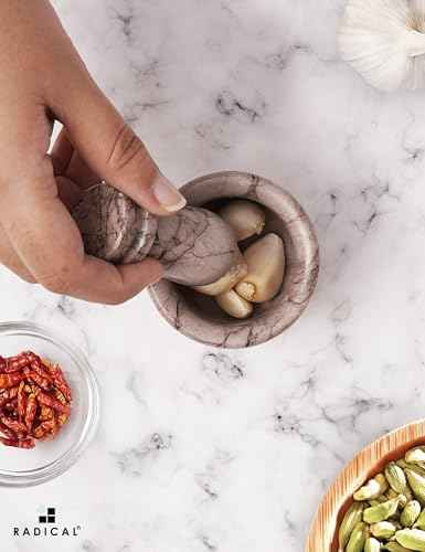 Marble Mortar and Pestle Set Small Spice Grinder & Herb Grinder