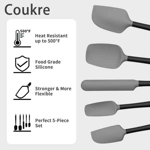 Silicone Spatula Set of 5 (5 Count)