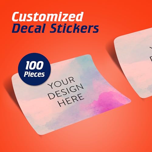 100 Custom Vinyl Stickers (100 Count)