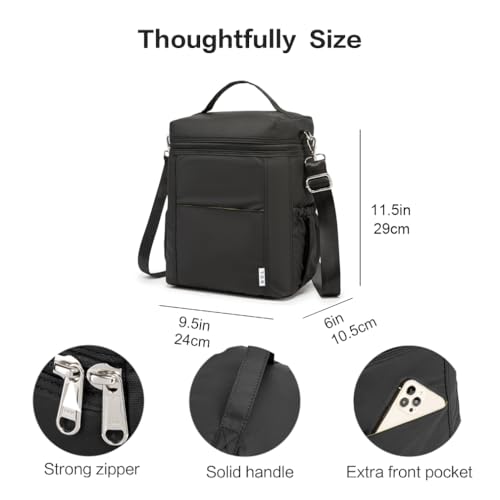 NOL Insulated Lunch Bags for Women Cooler Bag Lightweight Nylon Waterproof Lunch Box for Work