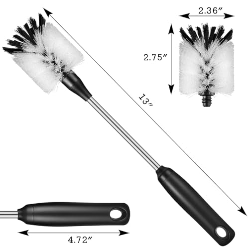 Bottle Cleaning Brush with 2 Replaceable Heads