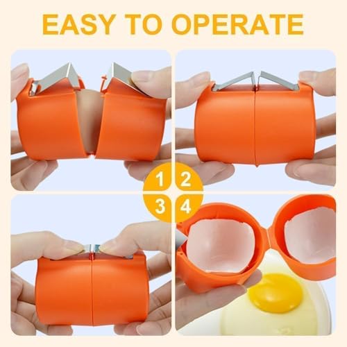 Egg Topper Cutter Tool Egg Cracker Tool Egg Shell Opener Hard Boiled Egg Peeler Egg Shell Opener for Hard Boiled Eggs Egg Cracker Tool For Eggs Kitchen Gadgets (2 Count)