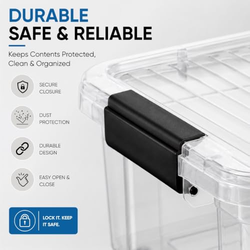 13.7 Quart Clear Plastic Storage Bin with Lid (2 Count)
