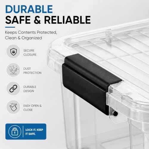 13.7 Quart Clear Plastic Storage Bin with Lid (2 Count)
