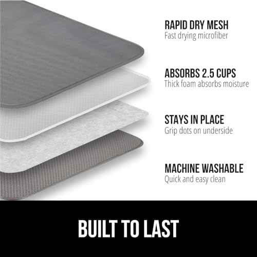 Ultra Absorbent Microfiber Dish Drying Mat (2 Count)