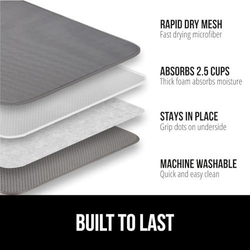 Ultra Absorbent Microfiber Dish Drying Mat (2 Count)