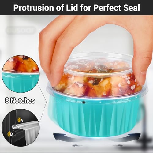 Aluminum Baking Cups with Lids (60 Count)