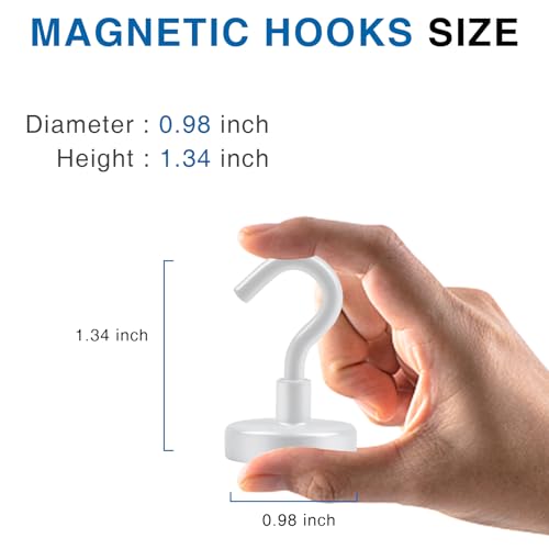 Magnetic Hooks Magnet Hook for Cruise Cabins 85LBS Essentials 6P (6 Count)