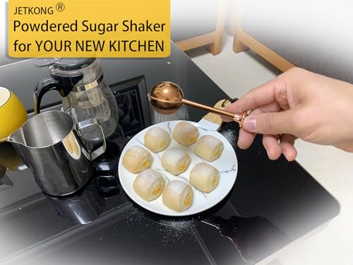 Powdered Sugar Shaker Duster Flour Dispenser Shaker with 18