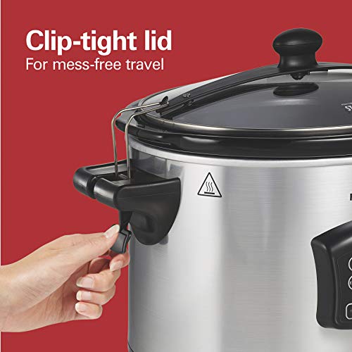 Portable 6 Quart Set & Forget Programmable Slow Cooker
