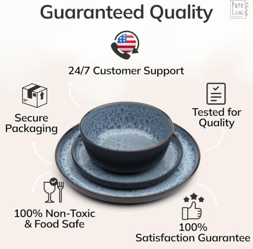 24 Piece Stoneware Dinnerware Set for 6 (24 Count)