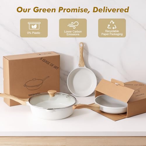 Nonstick Frying Pan Skillet with Lid 3.5