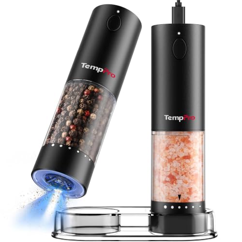 110ML Electric Salt and Pepper Grinder Set Rechargeable