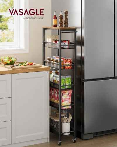6 Tier Slim Rolling Storage cart with Wheels