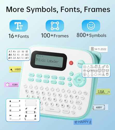 Label Makers Label Maker with Different Fonts
