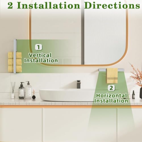 8'' Hand Towel Holder Towel Bar Wall Mount (2 Count)