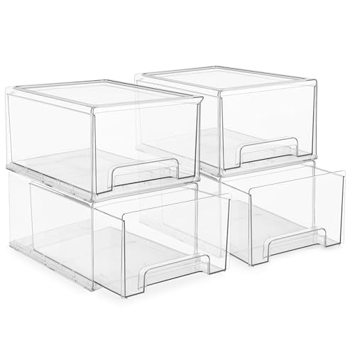 Clear Storage Drawers for Refrigerator (4 Count)