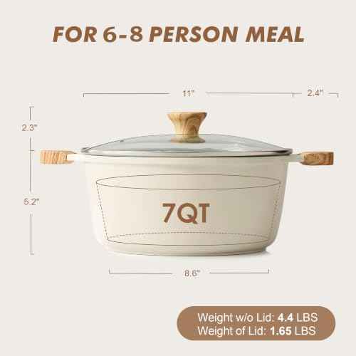 Ceramic Nonstick Stock Pot with Lid