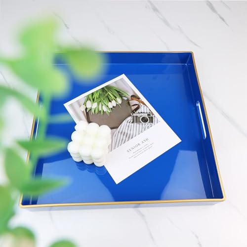 Blue Decorative Tray for Living Room