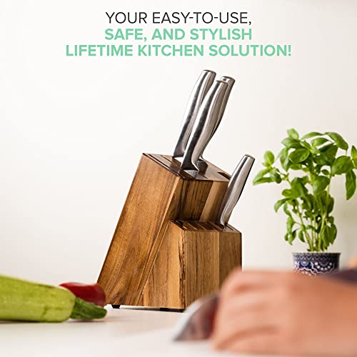 Acacia Wood Kitchen Knife Block