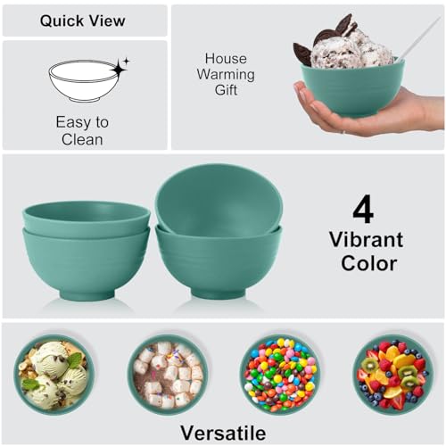 wheat straw snack bowls 10oz set of 8