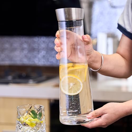 Glass Water Carafe with Lid