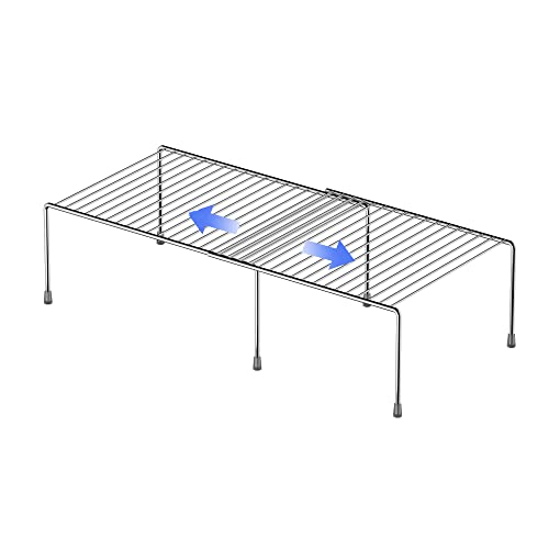 Expandable Metal Rustproof Kitchen Counter & Cabinet Shelf