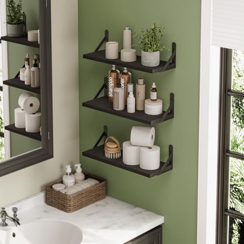 16.5in Floating Shelves for Wall Home Decor (6 Count)