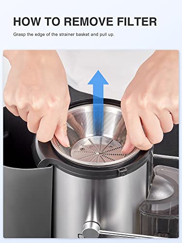 Juicer Machine 500W Centrifugal Juicer with Extra Wide Feed Chute
