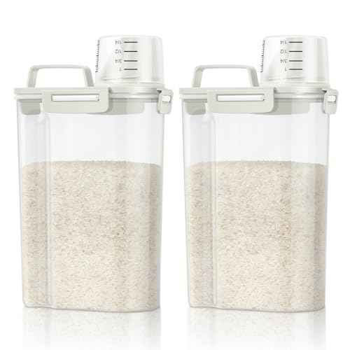 Rice Container Cereal Storage Container 2 Pack 5 Lbs (2 Count)