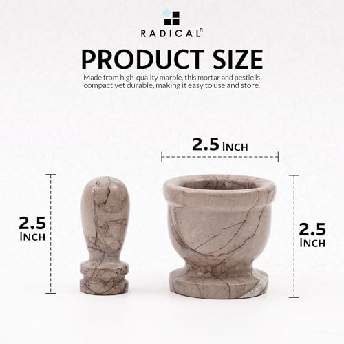 Marble Mortar and Pestle Set Small Spice Grinder & Herb Grinder