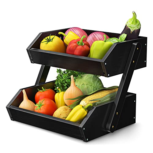 2 Tier Fruit Basket for Kitchen Counter