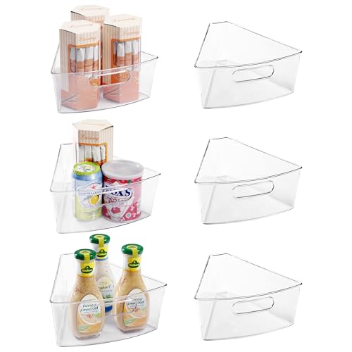 Lazy Susan Cabinet Organizer Bins 6 Pack (6 Count)