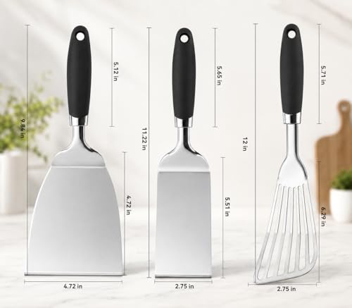 3 Piece Metal Spatula Set (3 Count)
