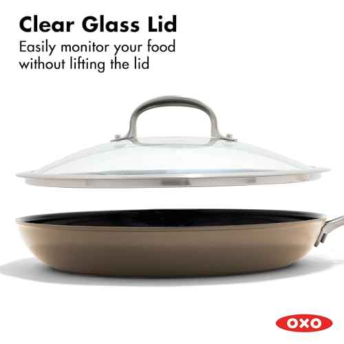 Enhanced 12” Nonstick Frying Pan Skillet with Lid