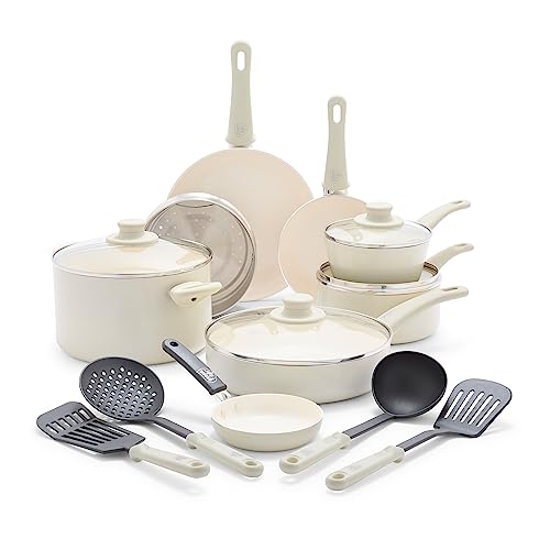 16 Piece Ceramic Nonstick Pots & Pans Cookware Set