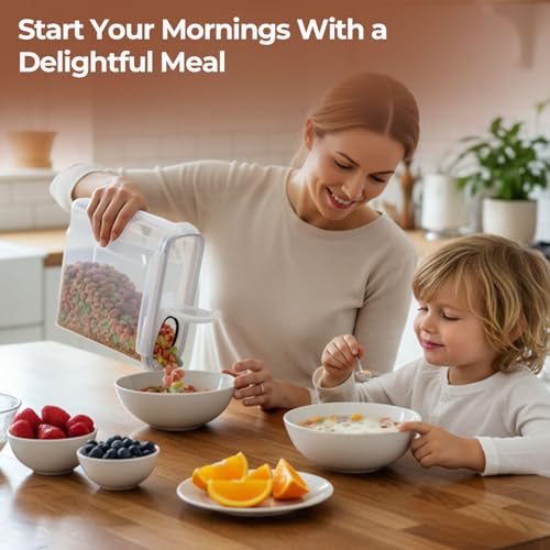 Airtight Cereal Storage Containers with Lids 6.7Qt 2Pack (2 Count)