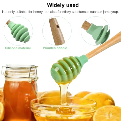 3 Pack Silicone Honey Dipper Sticks