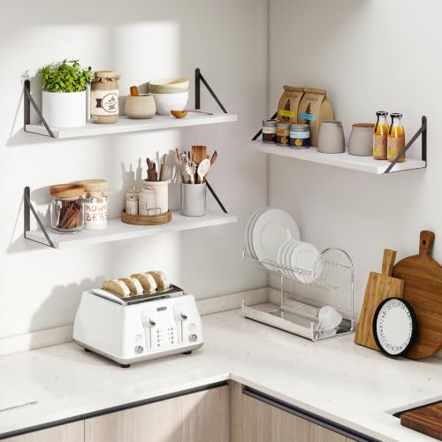 Floating Book Shelves for Wall (3 Count)