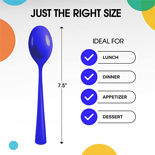 Party Solids 200 Pcs Plastic Silverware (200 Count)