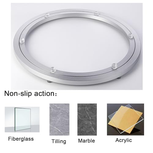 Lazy Susan 20 Inchs Aluminum Bearing Metal Rotating Turntable Bearings Swivel Plate Hardware for Dining