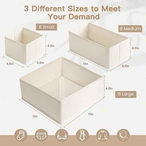 Drawer Organizer Clothes (24 Count)