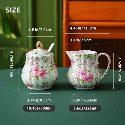 Ceramic Sugar and Creamer Set